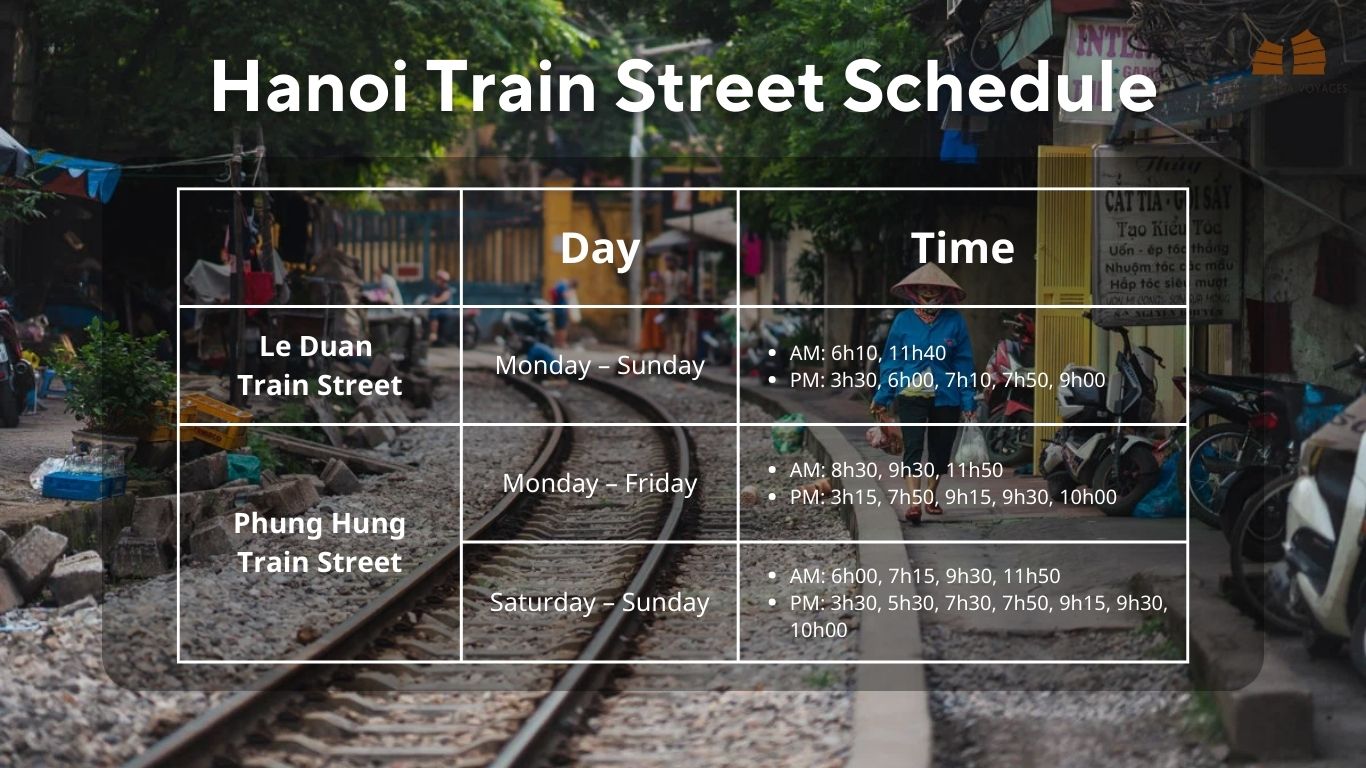 Hanoi Train Street schedule