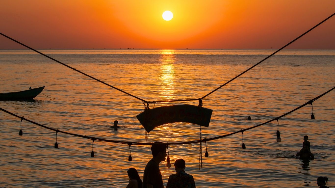 Stunning sunset on Phu Quoc beach