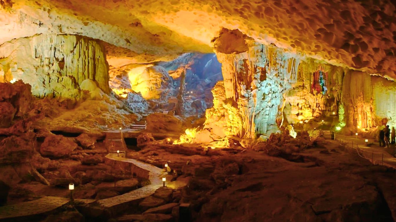 Inside Dark and Bright Cave