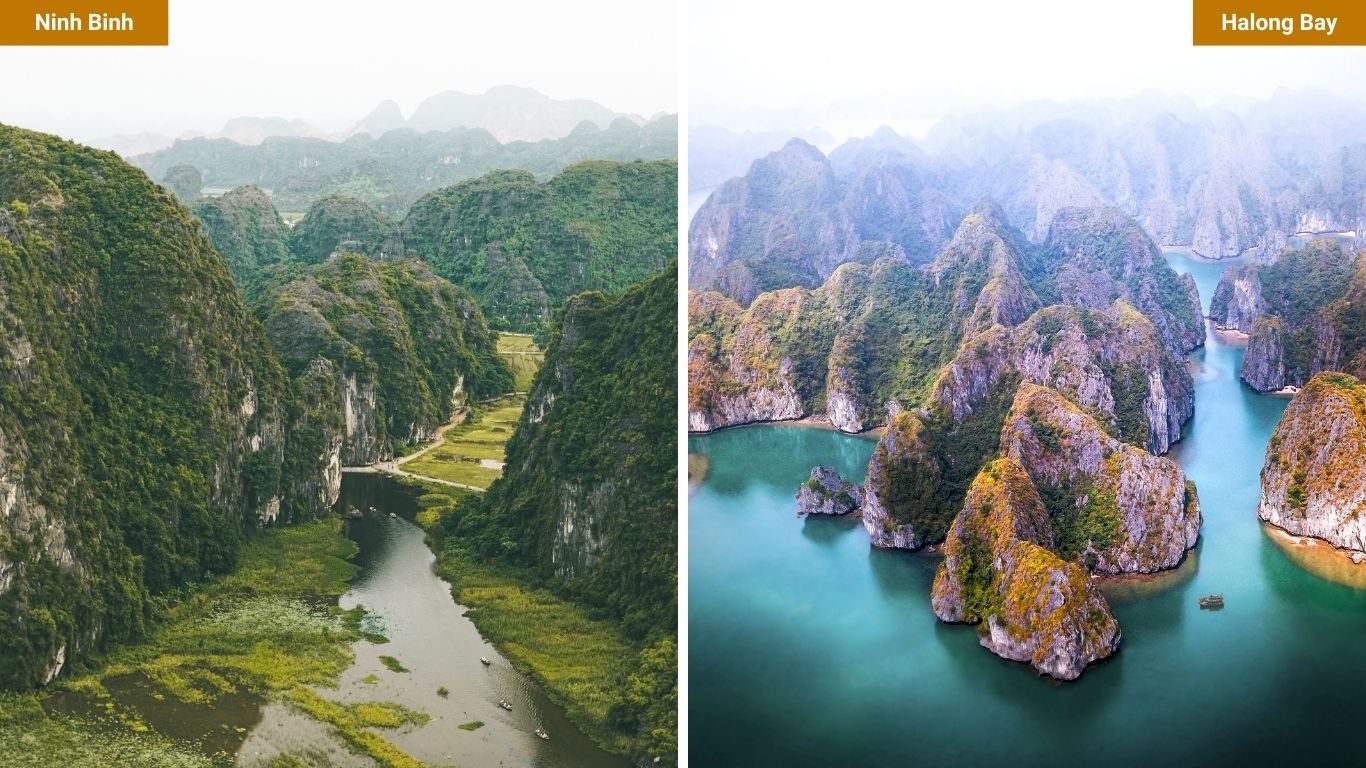 Ninh Binh or Halong Bay scenery worth visiting