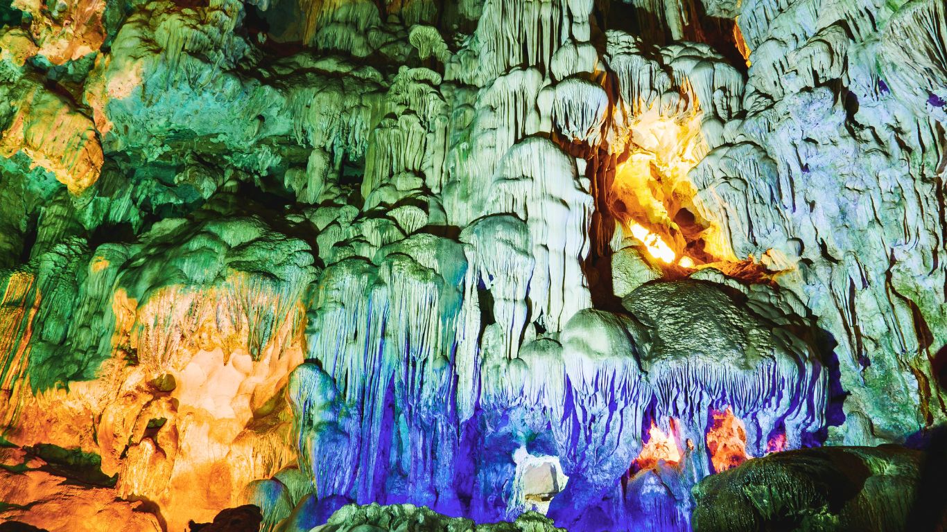 Mysterious rock formation of Surprise Cave