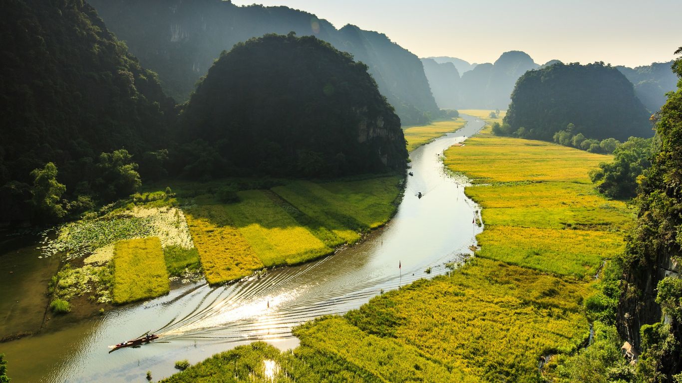 Tam Coc overview from Mua Cave view point