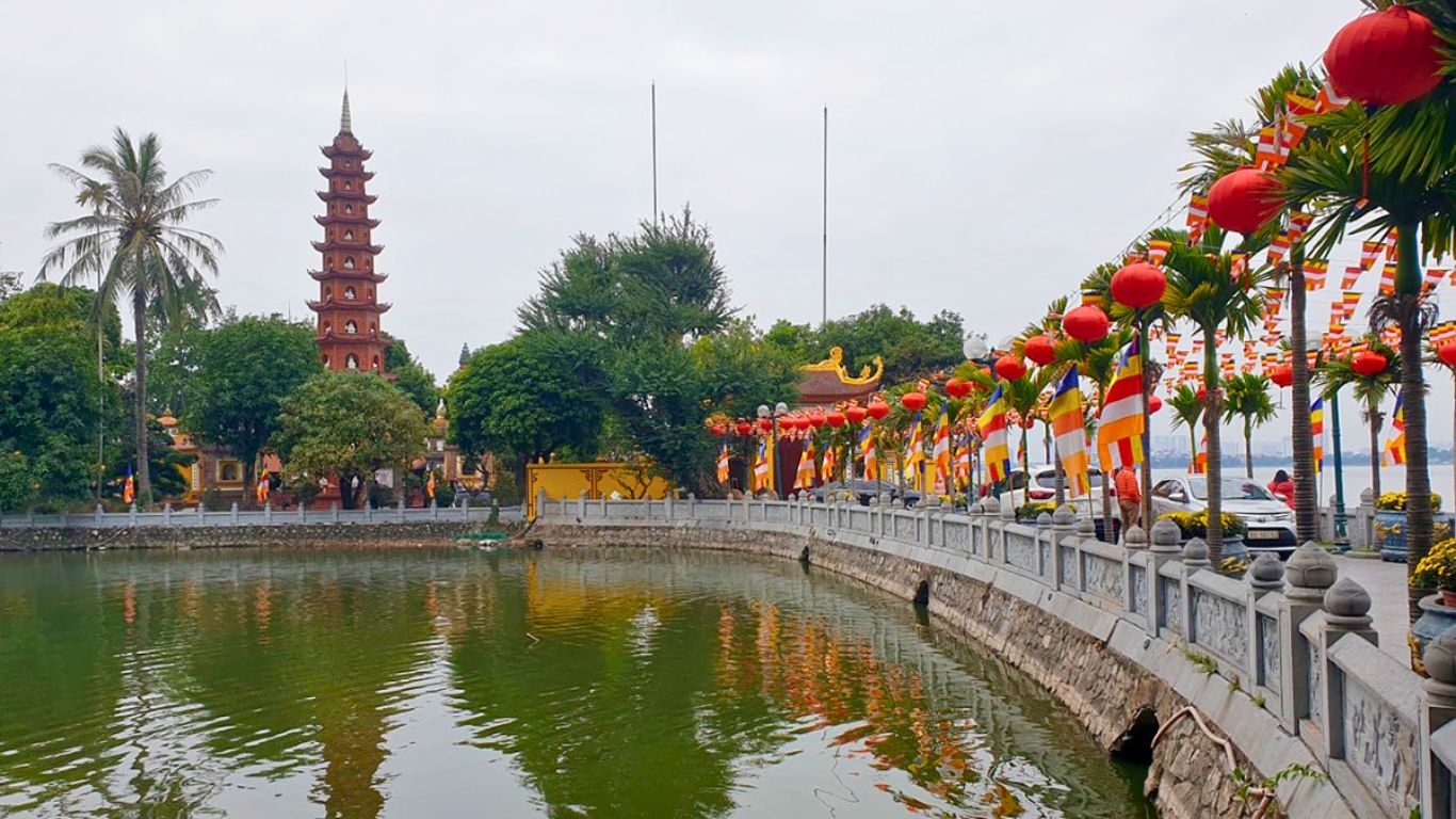 Tran Quoc Pagoda during Tet holiday