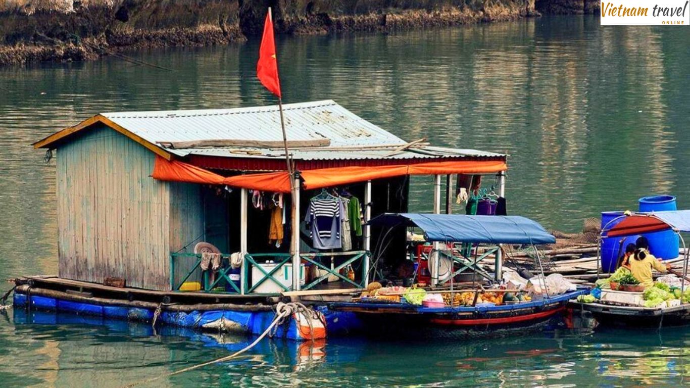 Halong bay floating village