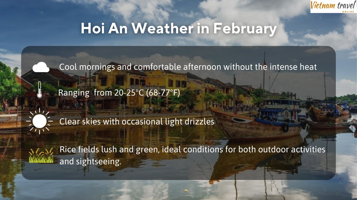 Hoi An Weather in February Infographic